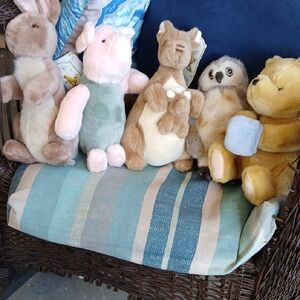Gund Classic Pooh Plush Bears in Light Brown and Beige Bundle Of 5 With Tags